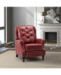 Cailin Genuine Leather Recliner with Tufted Back