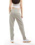 Vero Moda tapered trousers with pleat front in light grey pinstripe