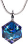 Фото #1 товара Timeless necklace Cube 8D2Y Bermuda Blue