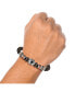 Black Panther Mens Stainless Steel Beaded Lariat Bracelet - Adjustable