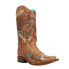 Фото #2 товара Corral Boots Floral Inlay Embroidery Iridescent Square Toe Cowboy . Womens Size