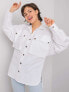 Фото #1 товара Женская рубашка свободного кроя с карманами и длинным рукавом белая Factory Price