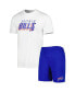 ფოტო #1 პროდუქტის Men's Royal, White Buffalo Bills Downfield T-shirt and Shorts Sleep Set