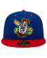 ფოტო #4 პროდუქტის Men's Blue Akron RubberDucks Theme Night Akron White French 59FIFTY Fitted Hat