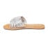 BEACH by Matisse Baxter Metallic Flat Womens Silver Casual Sandals BAXTER-042
