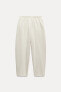 STRAIGHT-LEG PLUSH TROUSERS