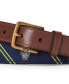Фото #2 товара Men's Repp-Striped Polo Bear Belt