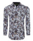 Фото #1 товара Men's Paisley Four-Way Stretch Button Down Slim Fit Shirt