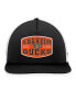 Men's Black, White Anaheim Ducks Foam Front Patch Trucker Snapback Hat