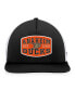 ფოტო #2 პროდუქტის Men's Black, White Anaheim Ducks Foam Front Patch Trucker Snapback Hat