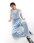 Dickies classic denim dungarees in vintage light blue