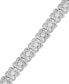 Diamond Interlocking Swirl Tennis Bracelet (5 ct. t.w.) in 10k White Gold