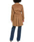 Via Spiga Pleated Wool-Blend Coat Women's