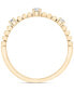 ფოტო #4 პროდუქტის Diamond Beaded Narrow Stack Band (1/10 ct. t.w.) in 10k Gold, Created for Macy's