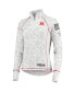 Women's White Nebraska Huskers OHT Military-Inspired Appreciation Officer Arctic Camo 1/4-Zip Jacket