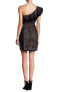 Фото #2 товара J.Crew 153990 Women's One-Shoulder Flutter Cap Sleeves Eyelet Dress Black Sz. 2