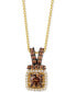Фото #2 товара Le Vian chocolatier® Diamond Halo 18" Pendant Necklace (3/4 ct. t.w.) in 14k Gold