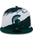 Фото #2 товара Головной убор бейсболка New Era мужская с зеленой вышивкой Michigan State Spartans Tear Trucker 9FIFTY Snapback Hat