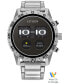 ფოტო #1 პროდუქტის Unisex CZ Smart Wear OS Stainless Steel Bracelet Smart Watch 45mm