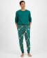 Фото #1 товара Men's 2-Pc. Ornament Mix It Cotton Pajama Set, Created for Macy's