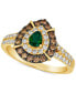 Фото #1 товара Кольцо Le Vian Smeralda Emeralds Teardrop Halo