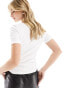 Фото #8 товара Vero Moda boat neck fitted t-shirt in white