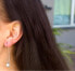 Long silver pearl earrings AGUV1980P
