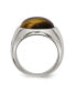 ფოტო #2 პროდუქტის Stainless Steel Polished Tiger's Eye Ring