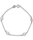 ფოტო #1 პროდუქტის Cubic Zirconia Station Bracelet in Sterling Silver, Created for Macy's