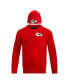 Фото #1 товара Men's Red Kansas City Chiefs Crewneck Pullover Sweater and Cuffed Knit Hat Box Gift Set