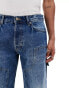 Weekday Sphere co-ord relaxed fit jeans with carpenter styling in blue