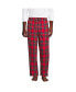 ფოტო #1 პროდუქტის Men's Tall High Pile Fleece Lined Flannel Pajama Pant