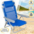 Folding Chair with Headrest Aktive Gomera Blue 48 x 84 x 46 cm (2 Units)