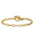 Фото #3 товара 18k Yellow Gold Open Link Cable Chain Bracelet for women