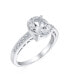 ფოტო #1 პროდუქტის Timeless 3CT CZ 8x10 MM Brilliant Cut Oval Solitaire Engagement Ring For Women Cubic Zirconia Pave Filigree Band Sterling Silver