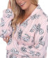 Plus Size Long Sleeve Floral Pajama Set, 2-Piece