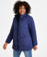Фото #1 товара Petite Reversible Quilted & Sherpa Jacket, Created for Macy's