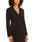 Фото #4 товара Women's Peak-Lapel Long-Sleeve Blazer Dress