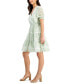 Фото #3 товара Petite V-Neck Short-Sleeve Chiffon A-Line Dress