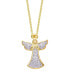 ფოტო #1 პროდუქტის Diamond Accent Gold-plated Angel Pendant Necklace