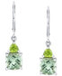 ფოტო #2 პროდუქტის Green Quartz (3 ct. t.w.) & Peridot (3/4 ct. t.w.) Leverback Drop Earrings in Sterling Silver