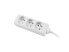 Lanberg PS0-03E-0150-W - 1.5 m - 3 AC outlet(s) - Indoor - Type E (FR) - White - 10 A