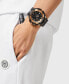 ფოტო #5 პროდუქტის Men's Combat Black Silicone Strap Watch 50mm