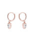 HANNIY: Crystal Heart Huggie Earrings For Women
