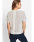 ფოტო #2 პროდუქტის Women's Short Sleeve Viscose Blend Waffle Knit Pullover