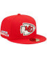 Фото #1 товара Men's Red Kansas City Chiefs Super Bowl IV Pop Sweat 59FIFTY Fitted Hat