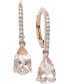 ფოტო #1 პროდუქტის Morganite (1-1/5 ct. t.w.) and Diamond (1/10 ct. t.w.) Earrings in 14k Rose Gold