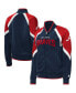 Фото #2 товара Women's Navy Atlanta Braves Touchdown Raglan Full-Zip Track Jacket