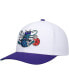 Фото #1 товара Men's White, Purple Charlotte Hornets Hardwood Classics Core 2-Tone 2.0 Pro Snapback Hat