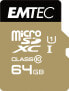Фото #2 товара EMTEC microSD Class10 Gold+ 64GB - 64 GB - MicroSDXC - Class 10 - 85 MB/s - 21 MB/s - Black,Gold